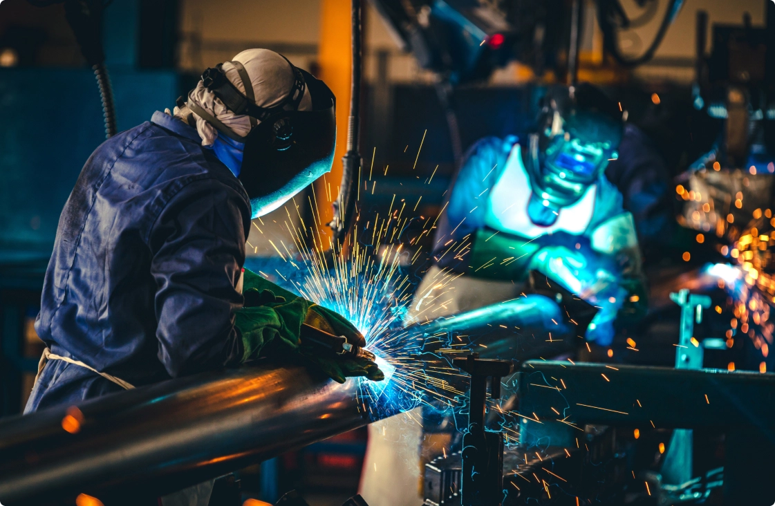 قسم اللحام وتشكيل المعادن في إعدادية الديوانية الصناعية